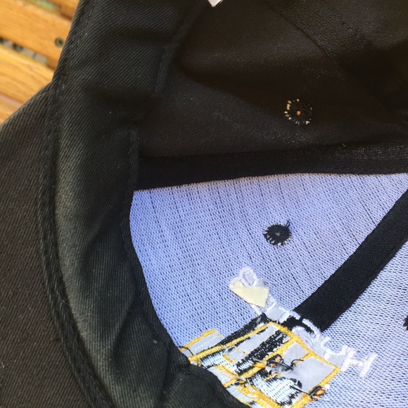 Hyster forklifts hat 6 panel faded Black SnapBack baseball style cap - Picture 12 of 12